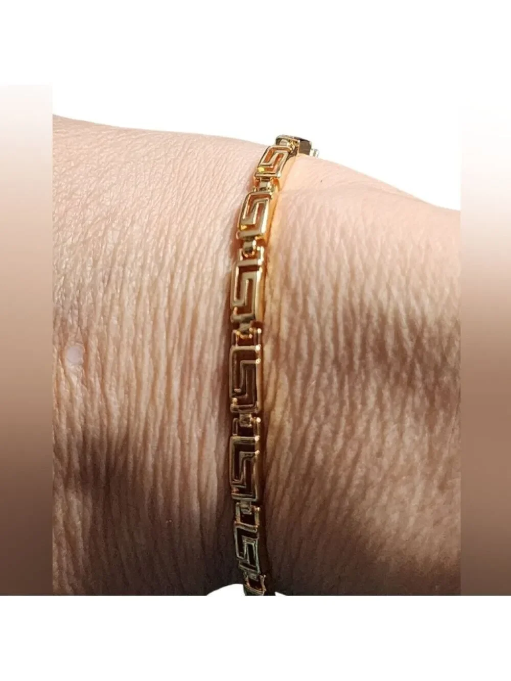 Pretty Bird Jewelry Gold Plated Greek Key Bracelet